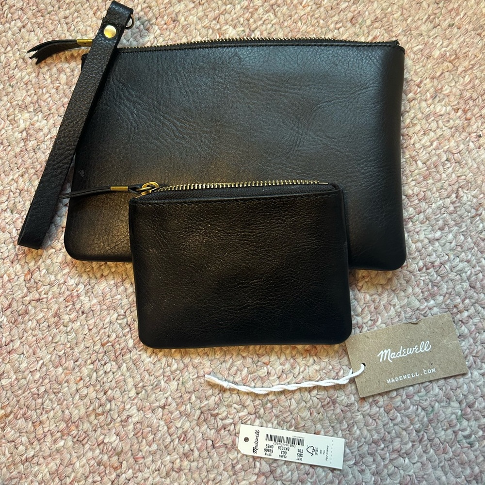 Madewell Coin Purse and Matching Leather Pouch